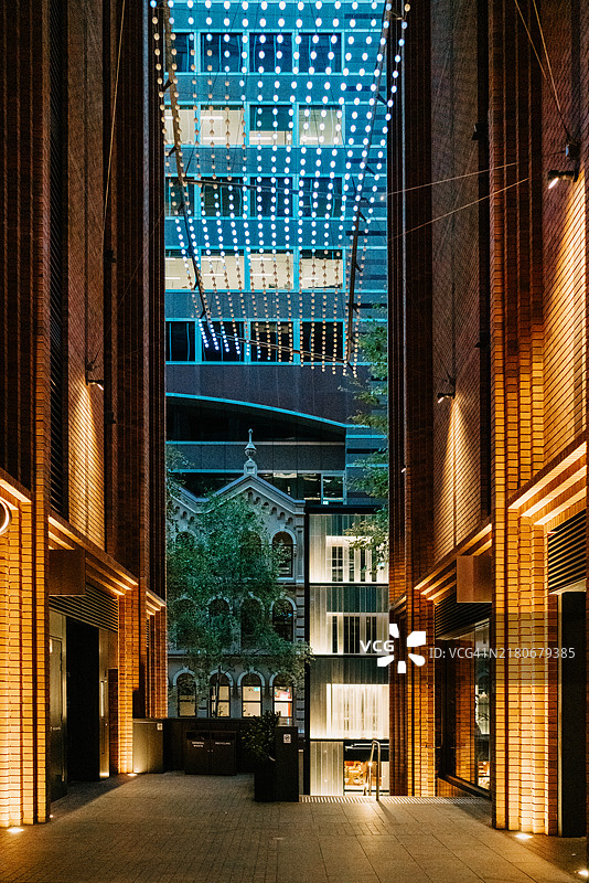 悉尼市中心夏季黄昏景色图片素材