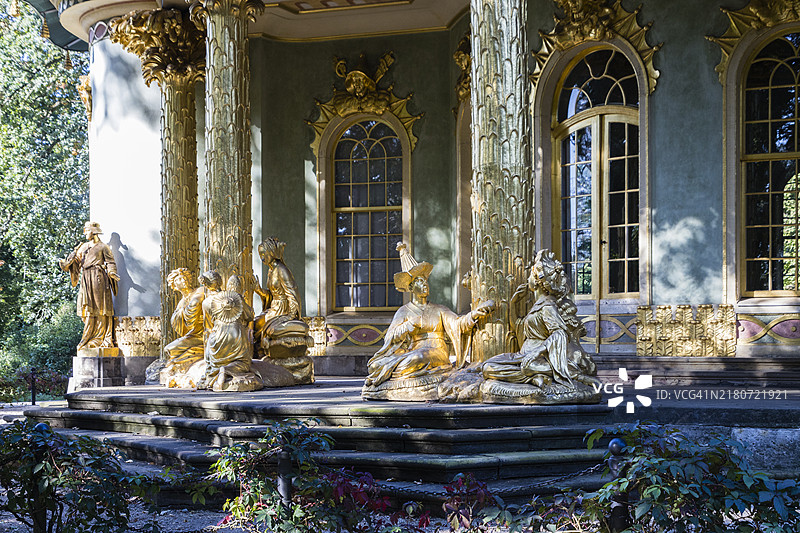 德国波茨坦无忧宫公园内的中国茶馆图片素材