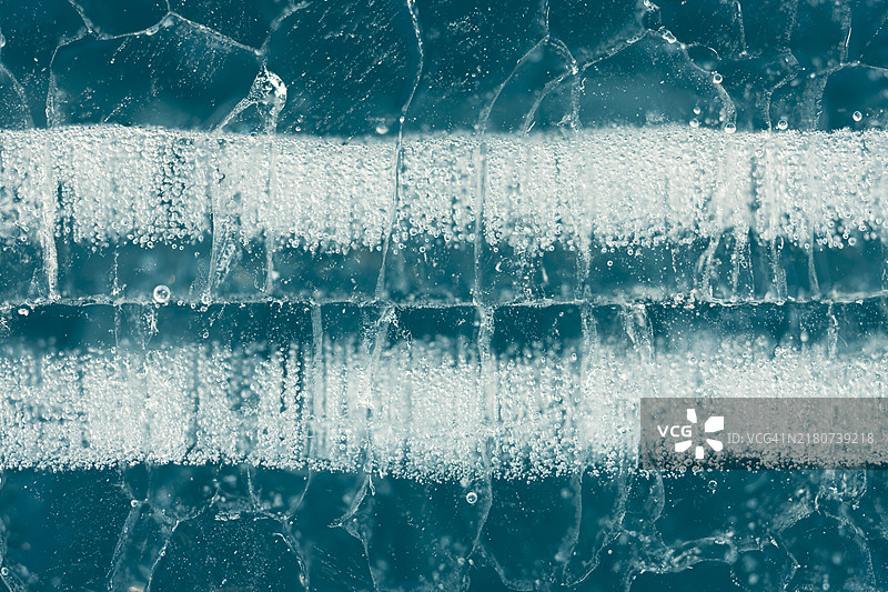 加拿大亚伯拉罕湖的冰纹图片素材