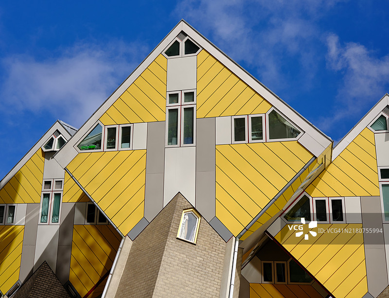 鹿特丹的黄色立方体房屋图片素材