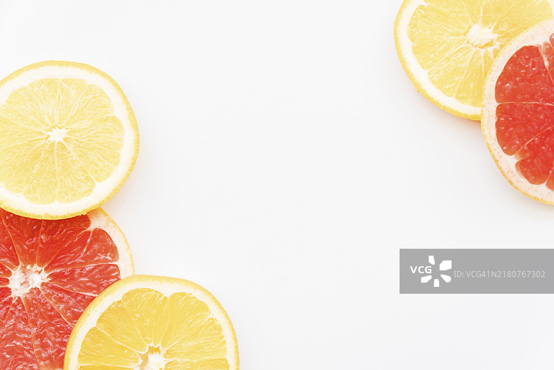 多汁的橙色葡萄柚切片图片素材