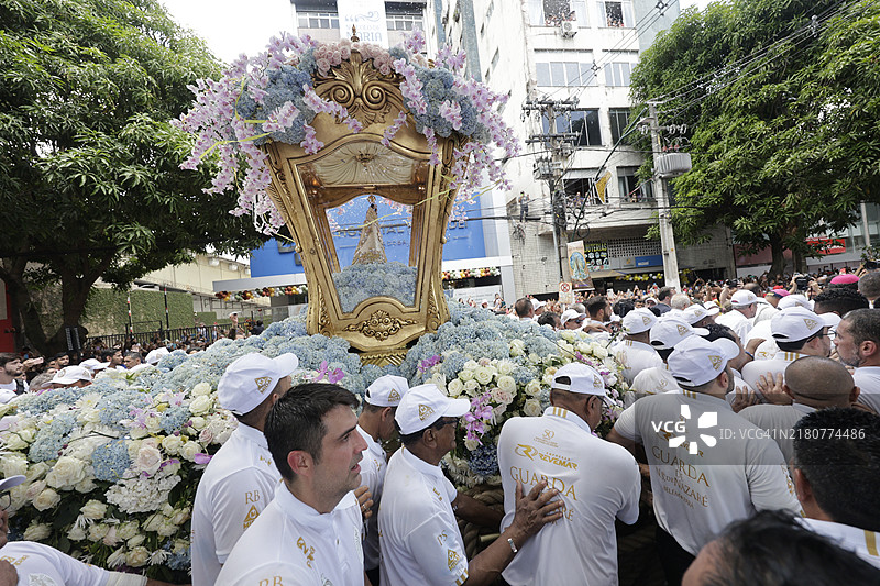 宗教：巴西贝伦的拿撒勒圣母庆祝活动图片素材