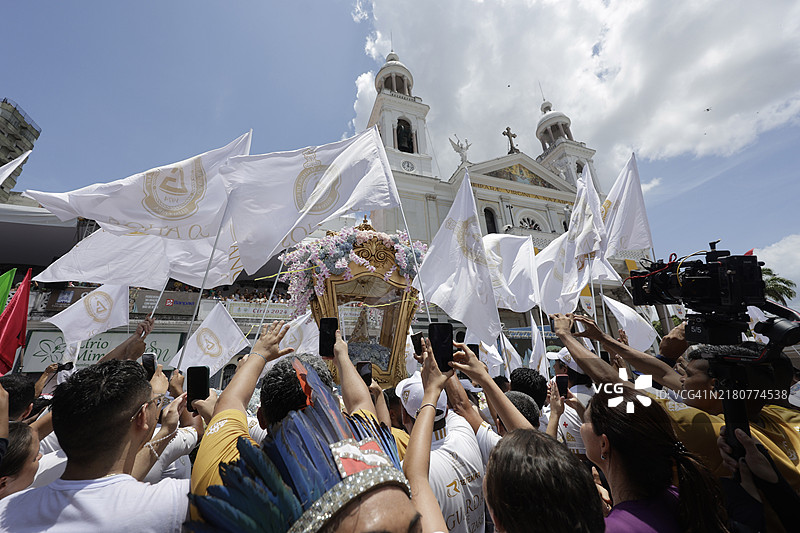 宗教：巴西贝伦的拿撒勒圣母庆祝活动图片素材