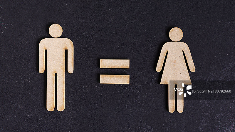 男女平等，黑色背景图片素材