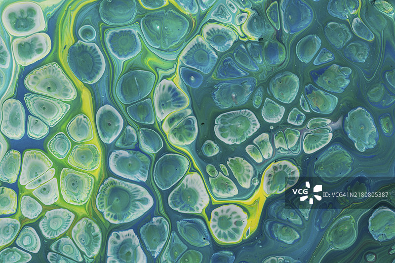 海洋蓝色气泡丙烯画图片素材