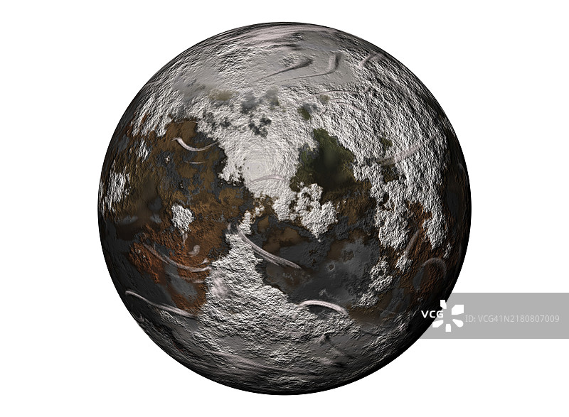 数字渲染的白色背景金星图片素材