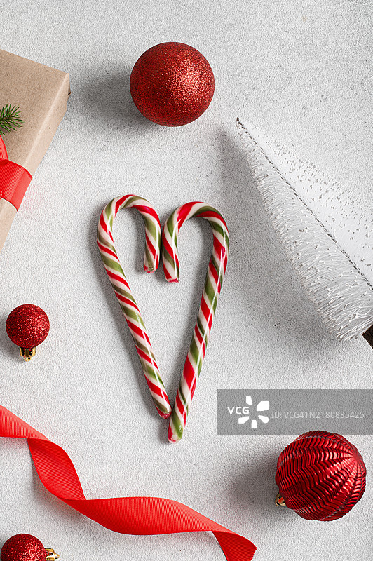 圣诞节糖果手杖心形装饰图片素材