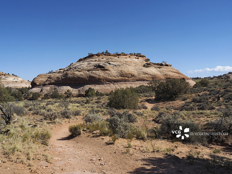 峡谷地国家公园阿兹特克比尤特步道，天空之岛，犹他州图片素材