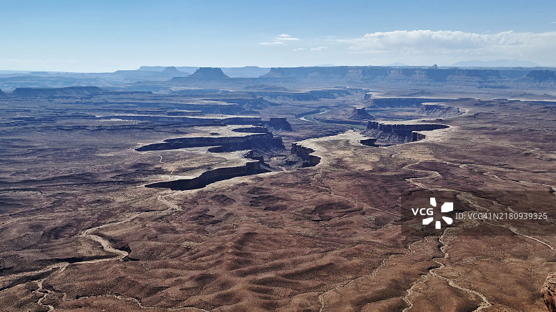 从绿河观景点观看峡谷地国家公园，天空之岛，犹他州图片素材