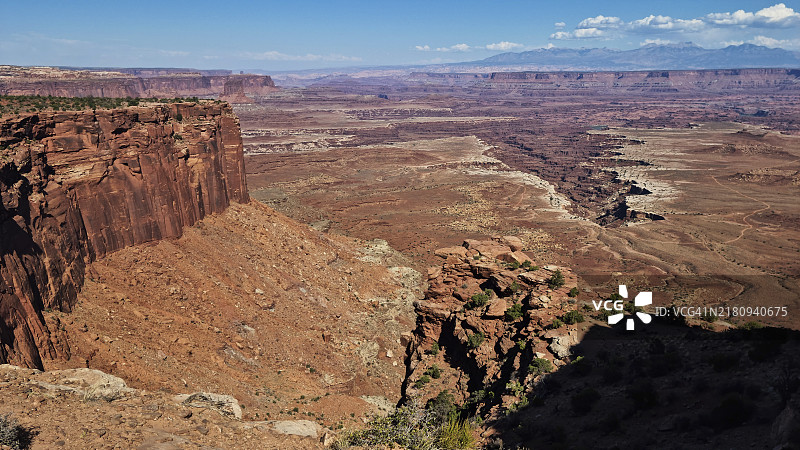 犹他州峡谷地国家公园天空岛巴克峡谷观景台的景色图片素材