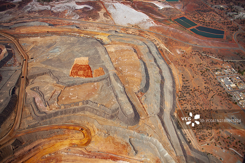 卡尔古利金矿鸟瞰图图片素材