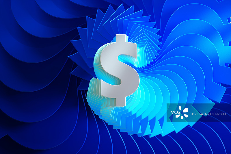 多层美元符号图片素材