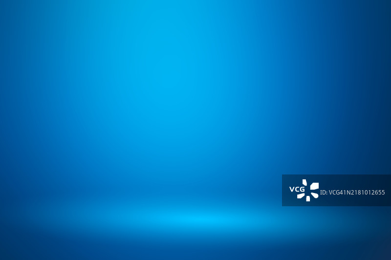 蓝色展示区现代背景：聚光灯下的圆形灯光画廊图片素材