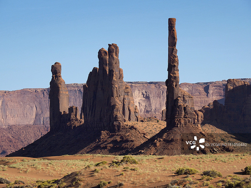 纪念碑谷部落公园的图腾柱图片素材