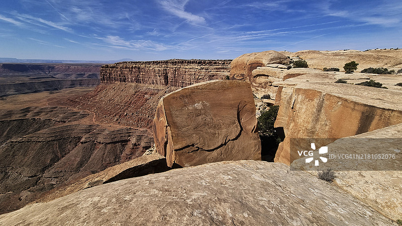犹他州圣胡安县穆利角约翰峡谷路的壮丽景色图片素材