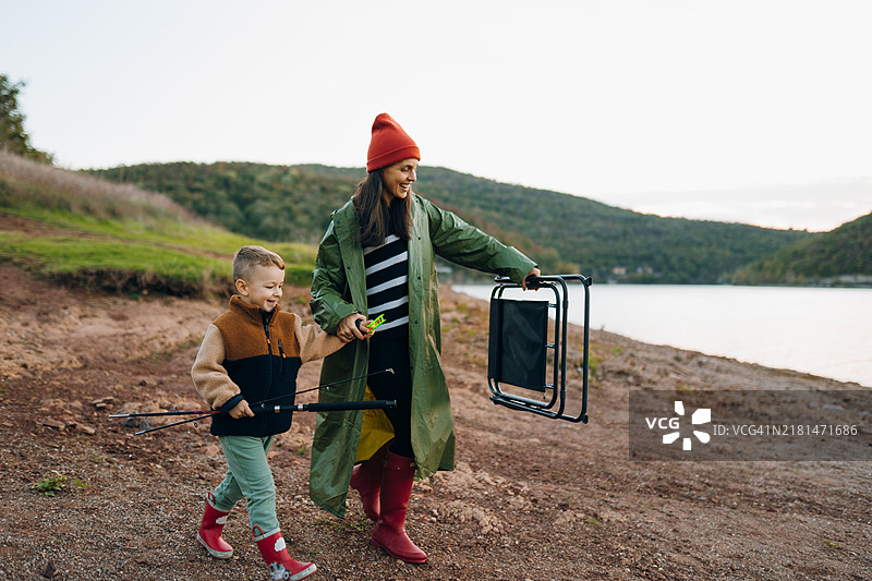 湖边景色图片素材