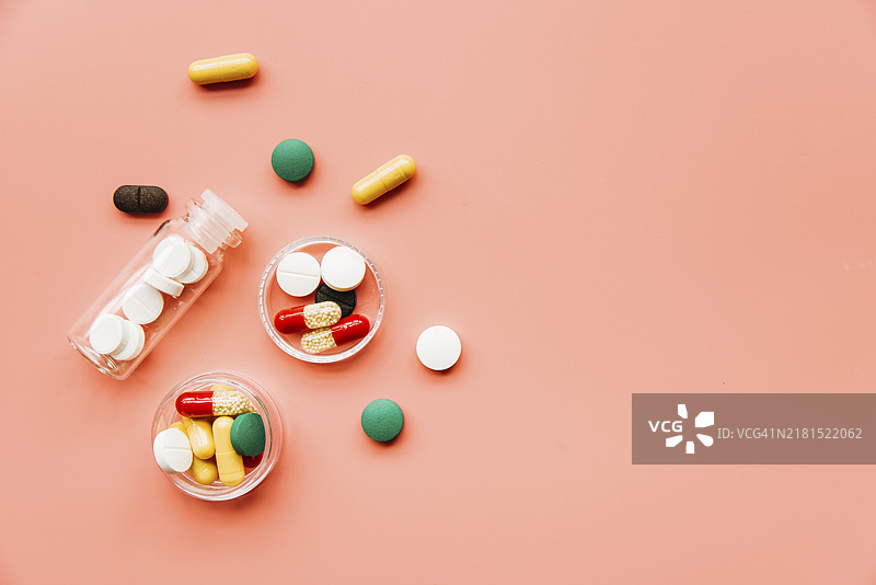药丸俯视图图片素材