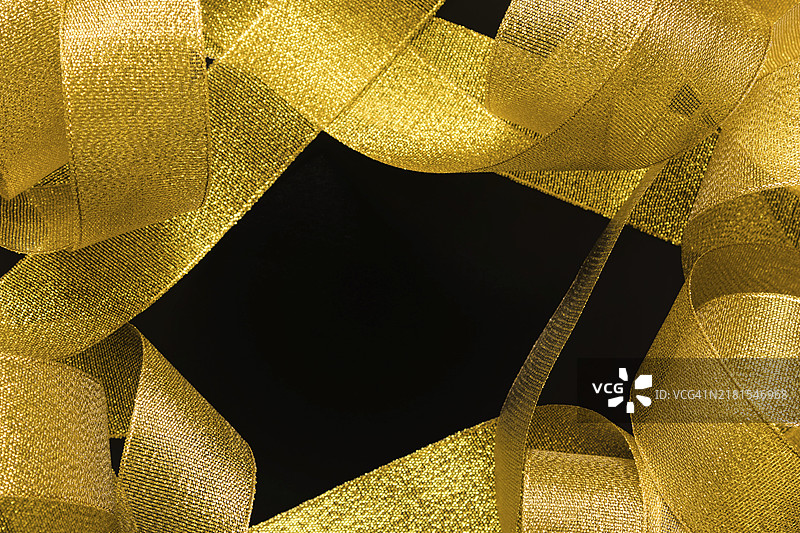 金色丝带边框图片素材