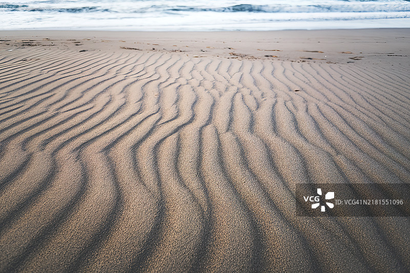 从上方拍摄的沙滩照片图片素材
