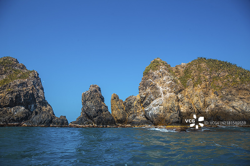 加勒比海特拉（Tela）萨尔角的洛基法拉隆群岛细节图片素材