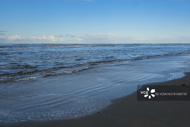 俯瞰北海、沙滩，赞德沃特，荷兰图片素材