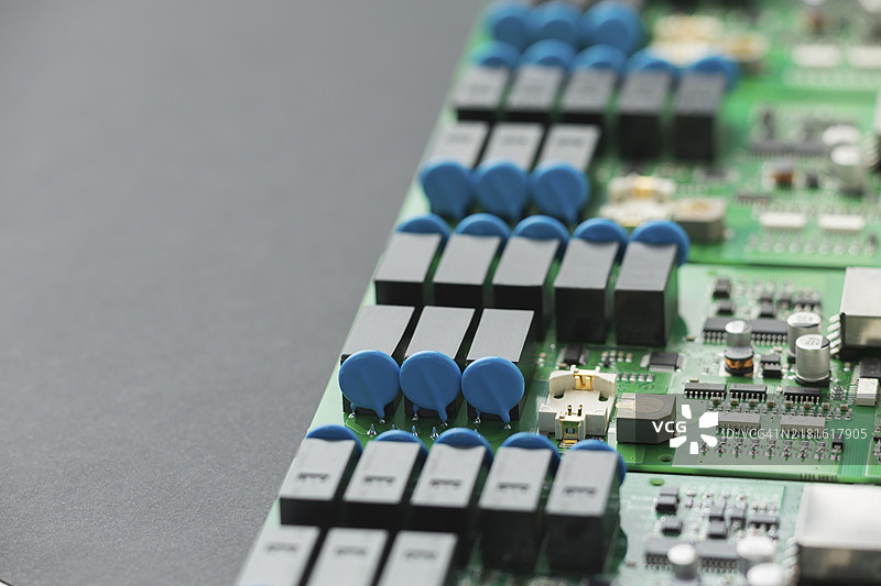 电路板组件特写图片素材