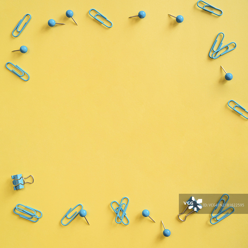 蓝色小图钉图片素材