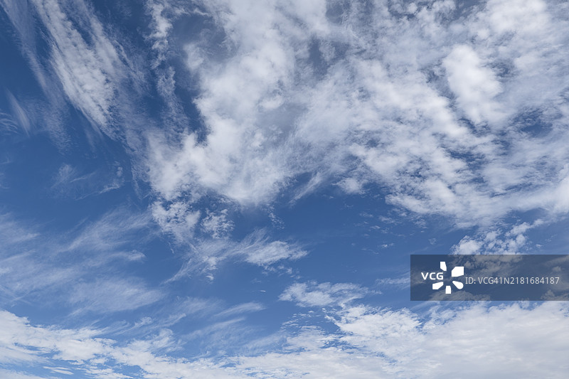 夏日蓝天上的白云图片素材