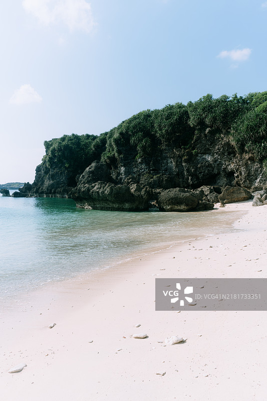 隐秘的白沙滩，与论岛，日本图片素材