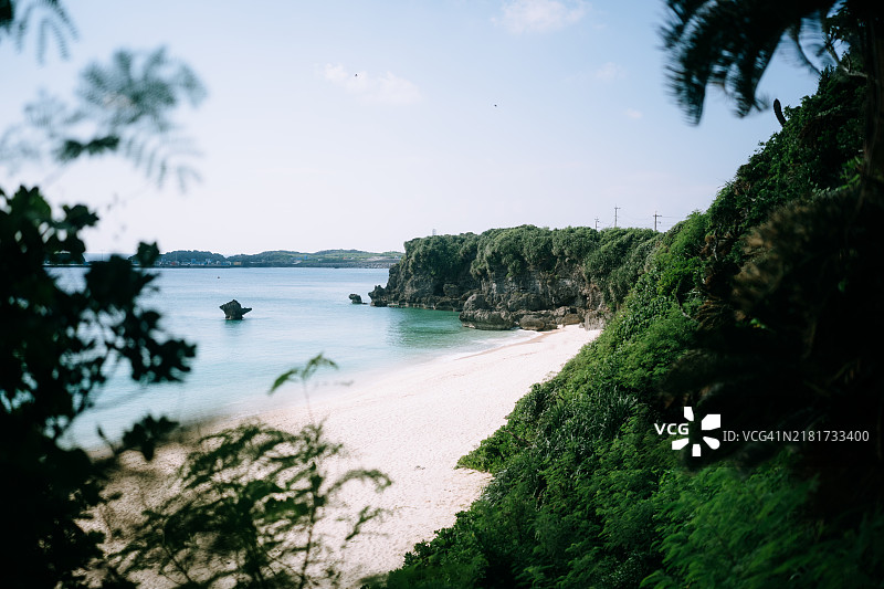 隐秘的白沙滩，与论岛，日本图片素材