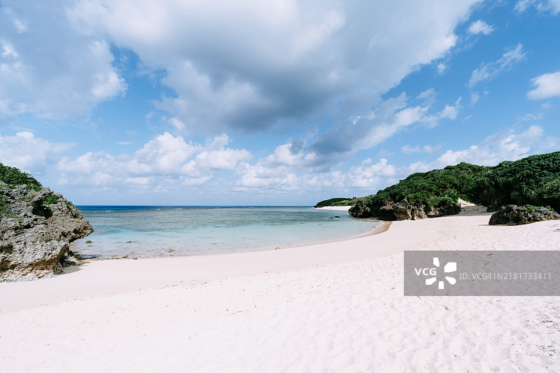 隐秘的白沙滩，与论岛，日本图片素材
