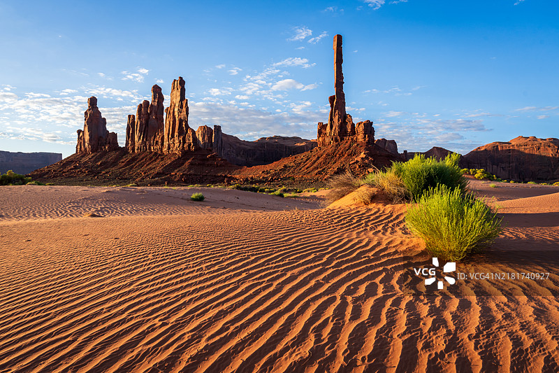 亚利桑那州凯延塔的沙漠与天空的景观图片素材