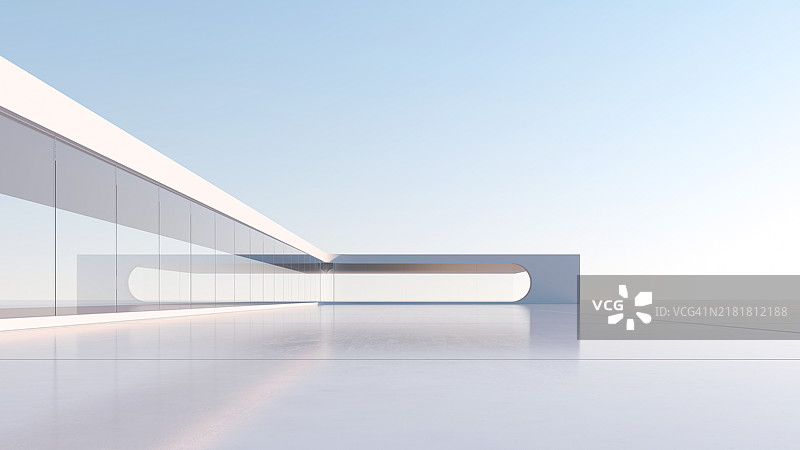 3D白色简约背景空间图片素材