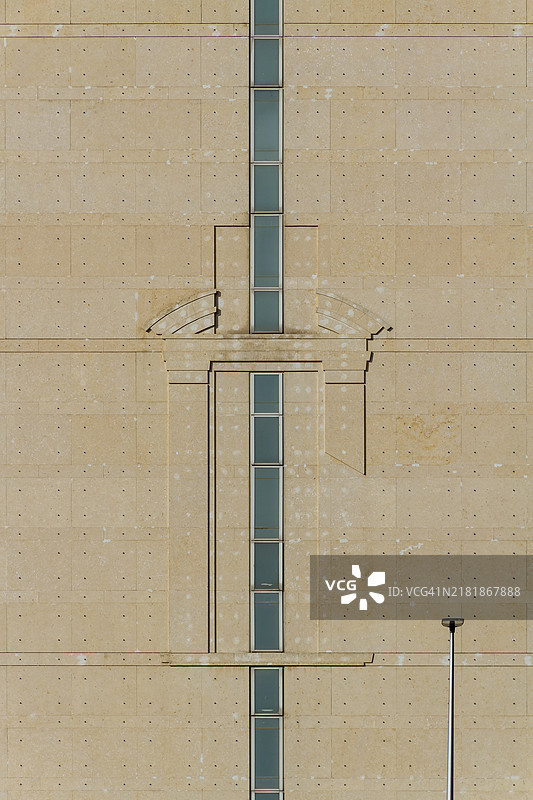 建筑立面和路灯图片素材