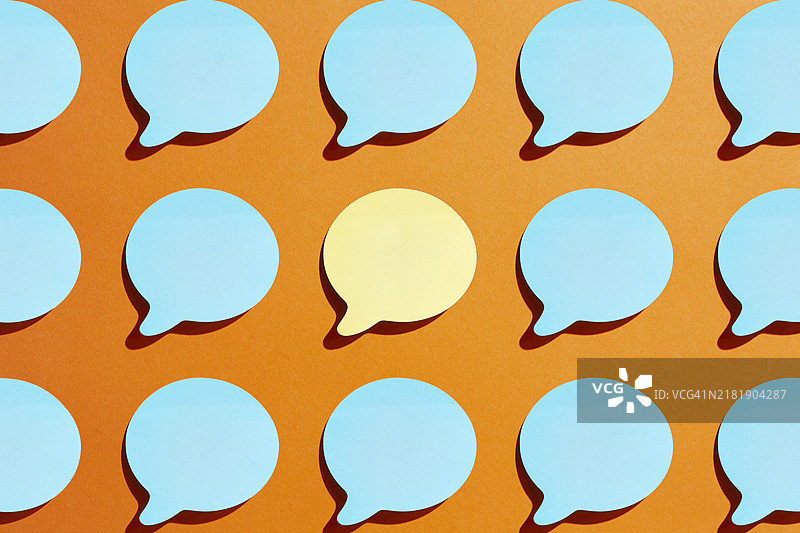 一组气泡形状的粘性便签图片素材