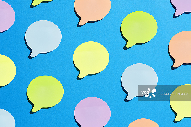 一组气泡形状的粘性便签图片素材