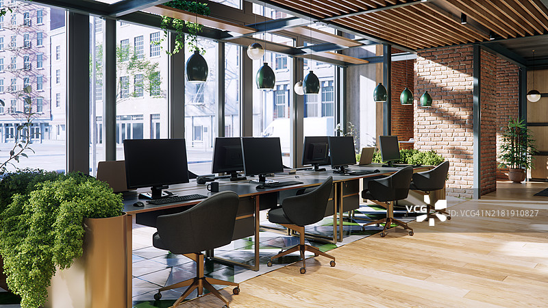 可持续绿色联合办公空间图片素材