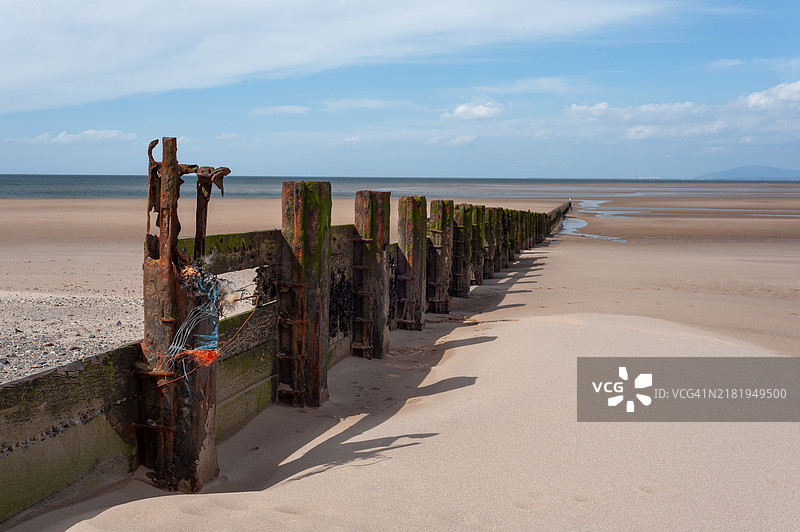 伸向海洋的怀尔河口-菲尔德海岸。图片素材