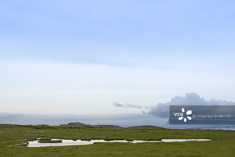 冰岛海洋与天空的美丽景色图片素材