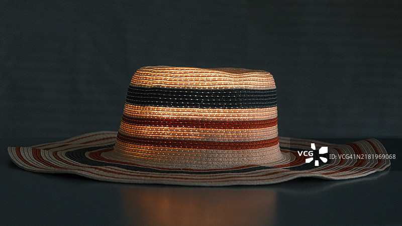 桌子上的帽子特写图片素材