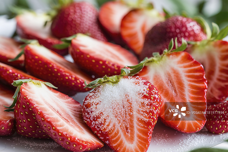 草莓特写镜头图片素材