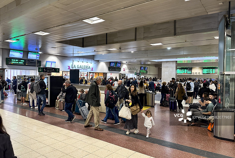 马德里查尔马丁火车站，西班牙图片素材