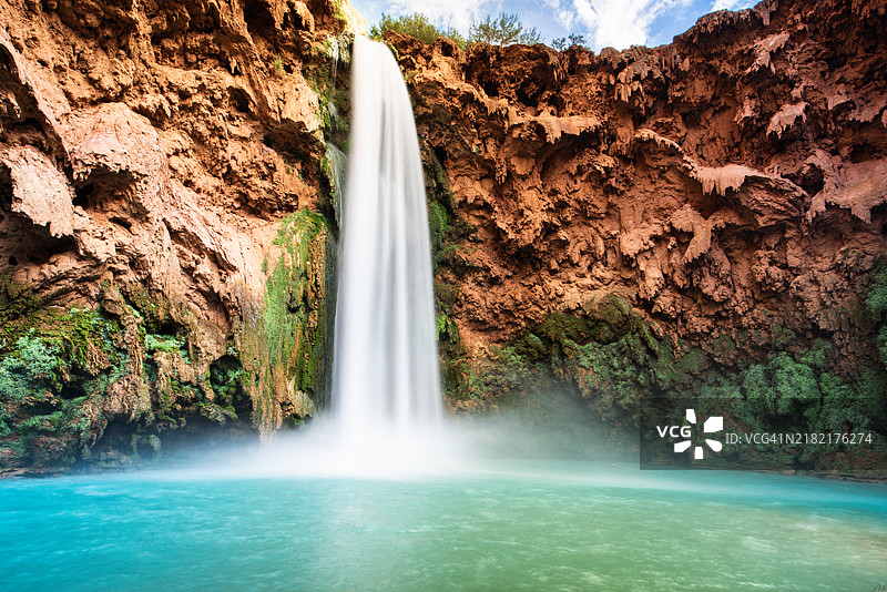 哈瓦苏派瀑布的景观，亚利桑那州，美国图片素材