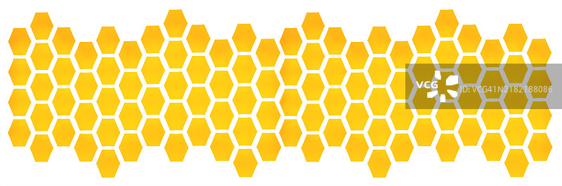 六边形蜂窝抽象背景，由白色纸张剪裁制成，背景为黄色。图片素材