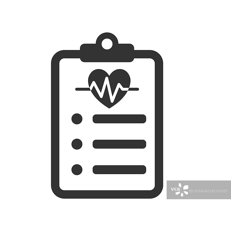 医疗检查报告的记事板，健康保险概念图片素材