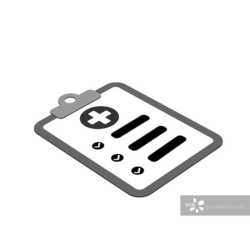 医疗检查报告的记事板，健康保险概念图片素材