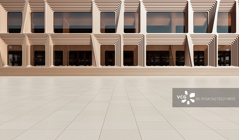 城市建筑窗外的空旷道路图片素材