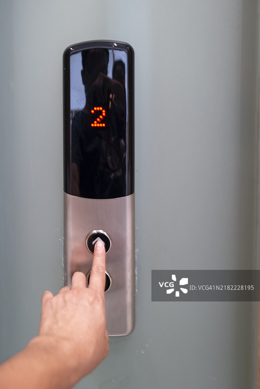 按下电梯按钮图片素材