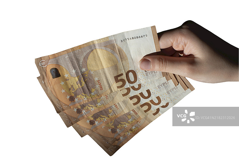 欧元货币。欧元纸币。欧元现金背景。欧元钞票。图片素材