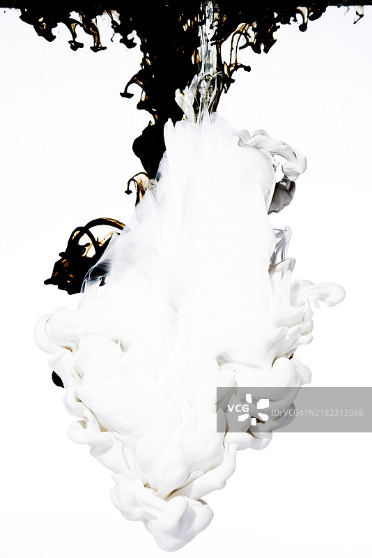 混合黑白墨水图片素材